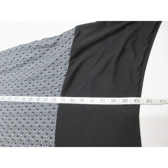 Cuddl Duds women's 1/2 sleeve Flexwear geometric print rainbow hem lounge‎ dress - Picture 9 of 12